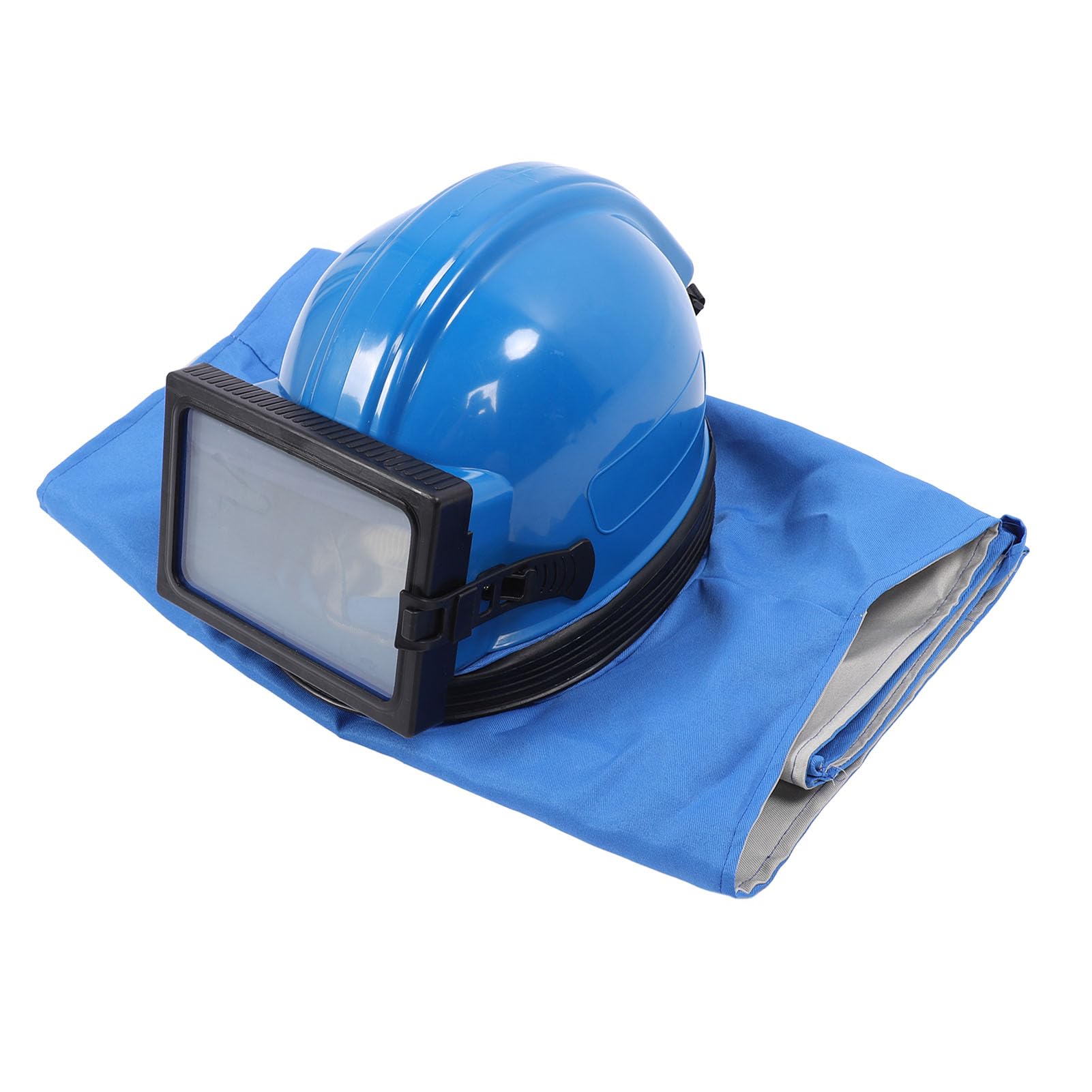 Marhynchus Casco per Sabbiatrice con Lente a Doppio Strato, Flusso d'aria Regolabile 10-50 ° F per Verniciatura a Spruzzo con Sabbiatura, Cappuccio di Sicurezza Industriale per Edilizia e Produzione