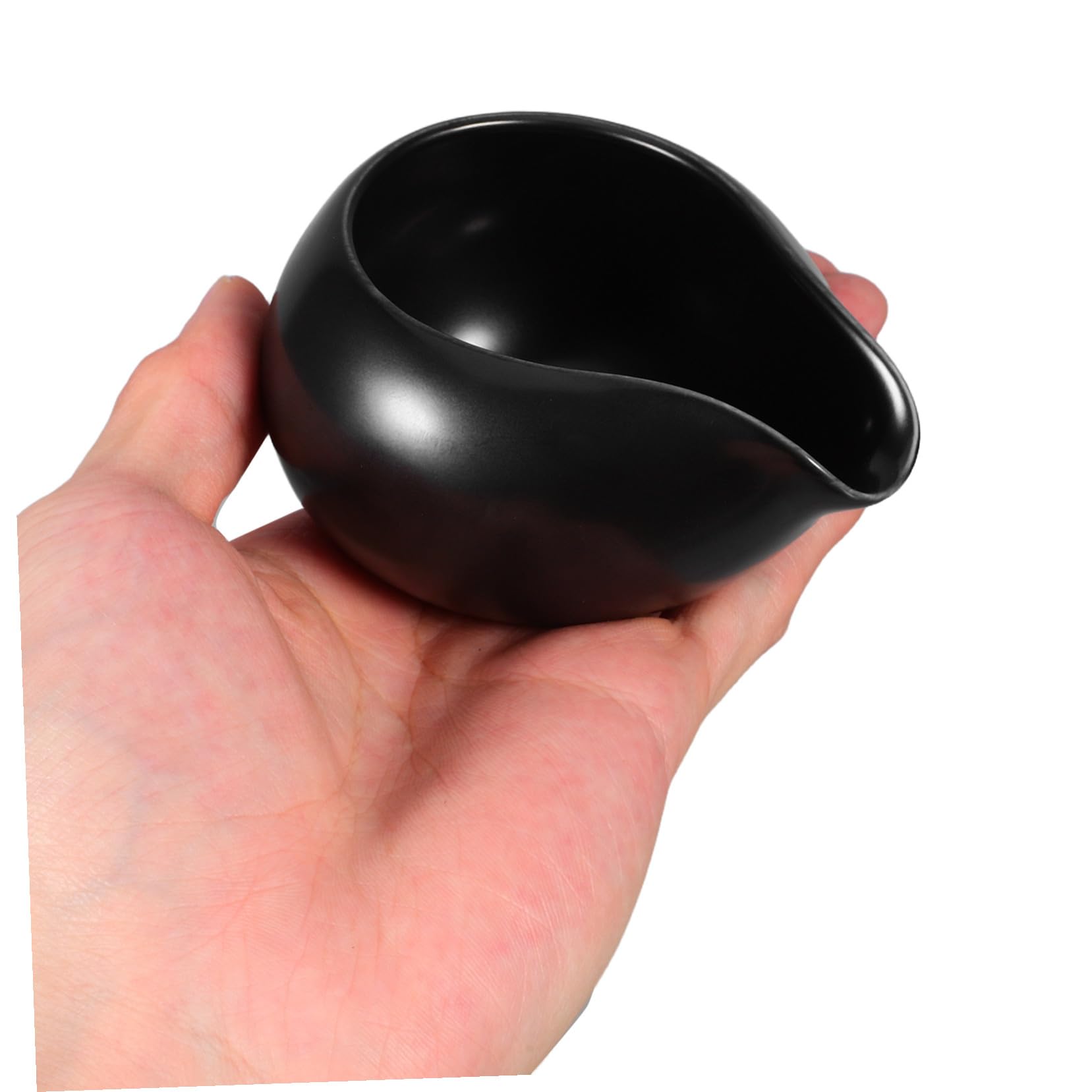 Pots à Lait et Poignée Ergonomique en Céramique Noire Ensemble de 3 Bec Verseur et Barbecues pour Restaurants Occidentaux