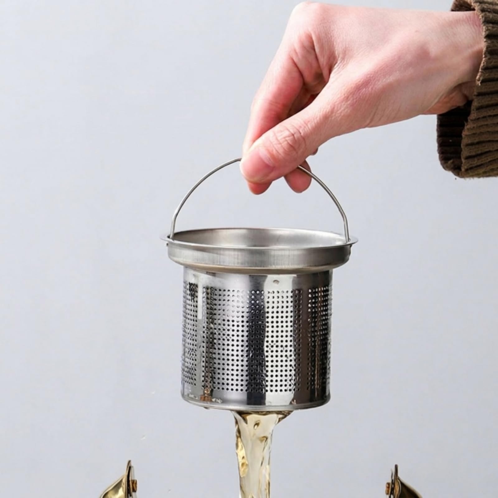Tetera de Acero Inoxidable Tetera Hervidor Caldera con Colador Desmontable y Asa Arqueada Fácil de Llenar y Limpiar Apta para Hostelería Comedor Sala de Estar, color to 2, 2.0L