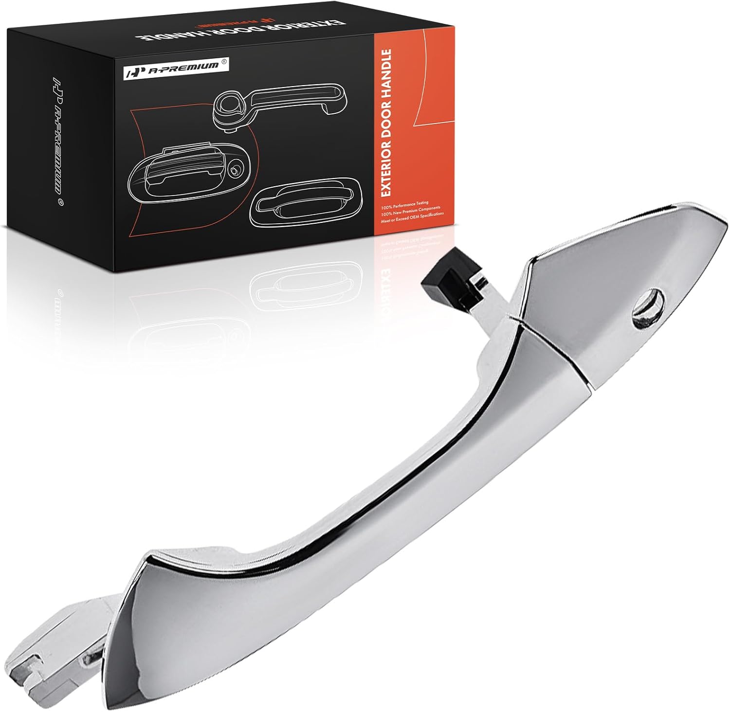 A-Premium Front Left Driver Side Exterior Door Handle with Keyhole Compatible with Honda Accord 2008-2012 Sedan Coupe, Chrome, Replace# 72181-TA5-A11