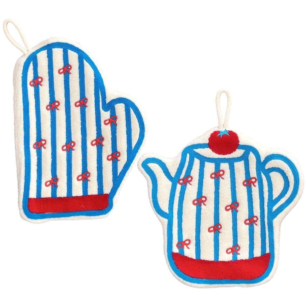 Ymxygz 2pcs Cute Hand Towels, Bathroom Towels with Hanging Loop, Microfiber Coral Fleece Absorbent Hand Towel for Kitchen Bathroom Bedroom