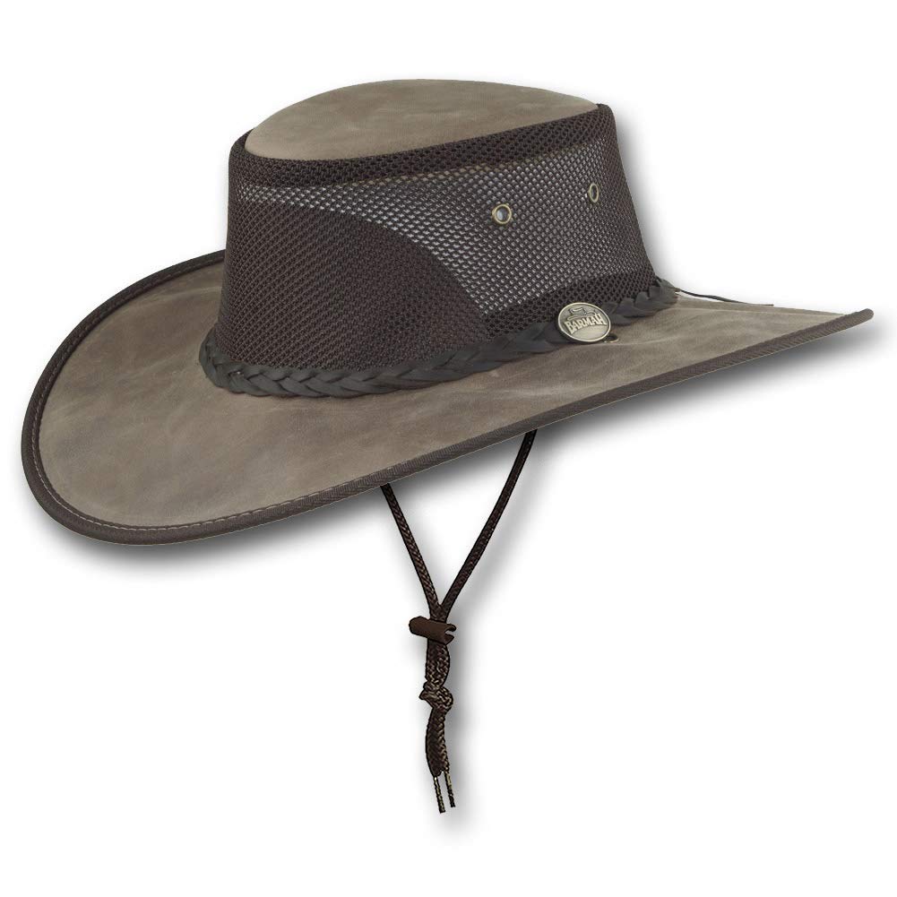 Barmah HatsWide Brim Foldaway Bronco Cooler Leather Hat - Item 2080
