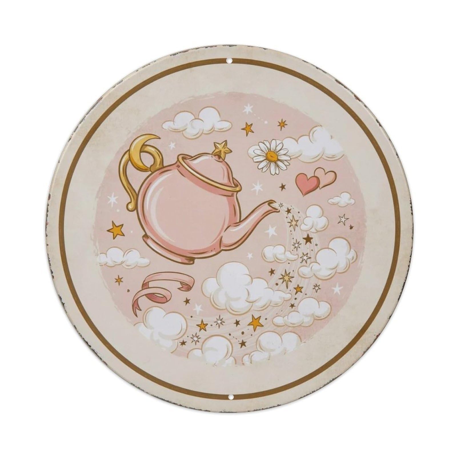 Star Fruit Magical Tree Round Metal Tin Sign Plaque
