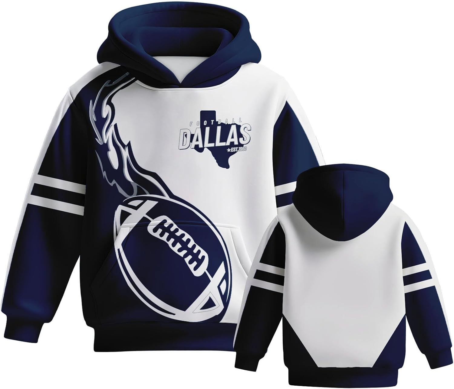 Kids Hoodies Football Hooded Sweatshirt Pullover Hoodies Boys Hoodie Sweatshirts with Pocket Fans Gifts for Kids