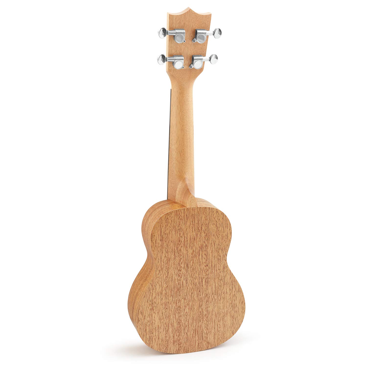 Theodore ukulele soprano in mogano con custodia | Include custodia in feltro e corde di ricambio, ideale per principianti, con caldo suono in mogano.