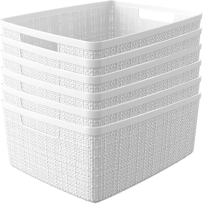 Curver Set of 6 Jute Medium Decorative Plastic Organization