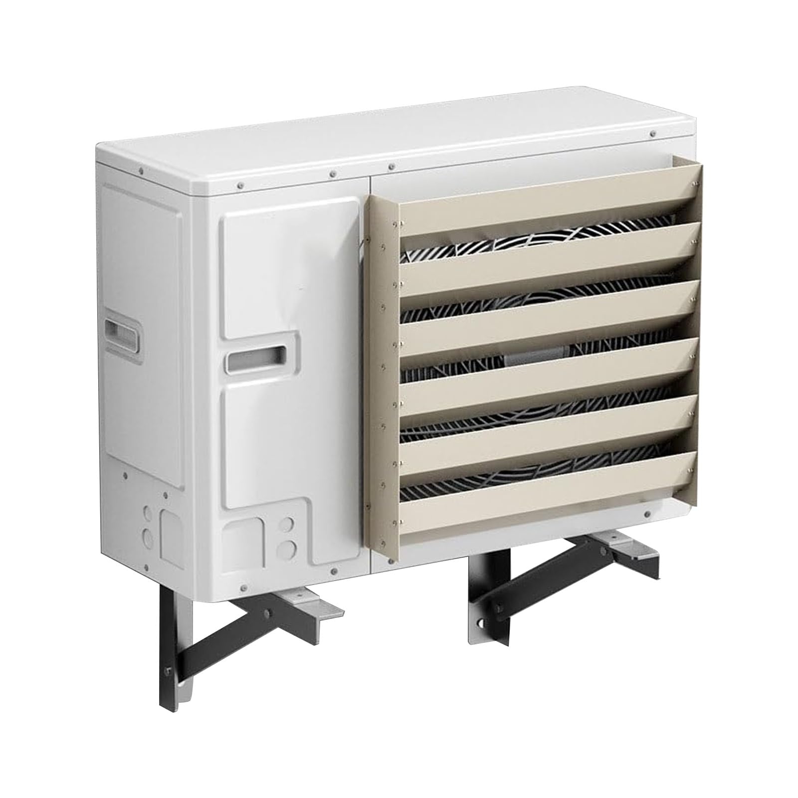 QCKNKMGG Air Conditioner Outdoor Unit Deflector, Outdoor AC Deflector,Cond Grill,PVC Baffle,Lat Vent,Air Out Cover,45-65cm(60cm/23.6in)