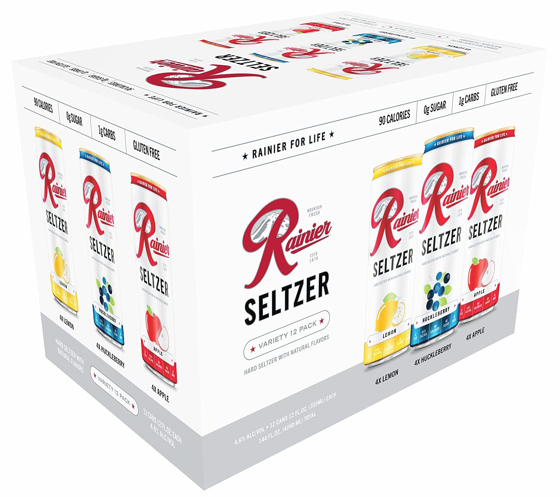Rainier Brewing Rainier Hard Seltzer Variety, 4.6 Abv, 12