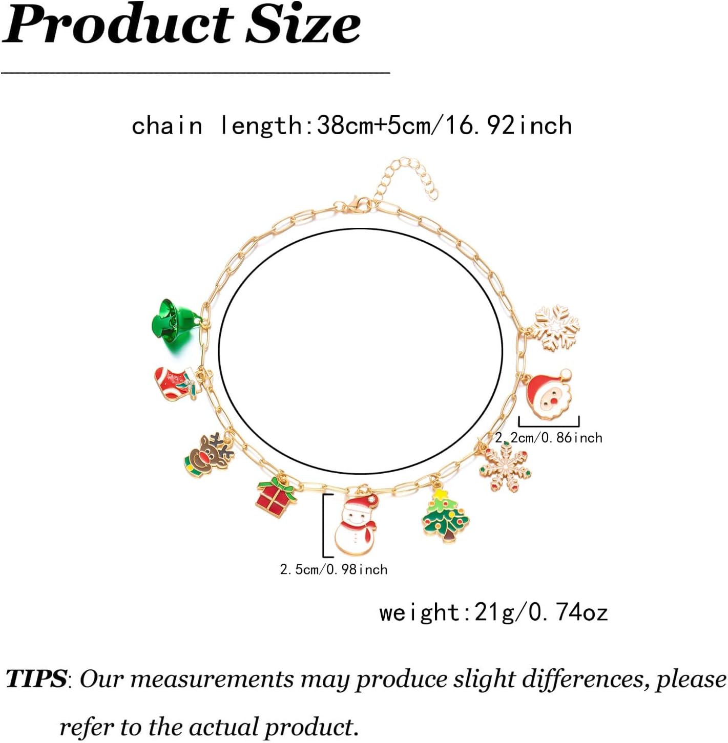 Frodete Christmas Necklace for Women Festive Enamel Dangle Pendant Chain Cute Santa Claus Snowman Xmas Tree Holiday Costume Accessory Stocking Stuffers Novelty Jewelry Outfits for Women - Image 6