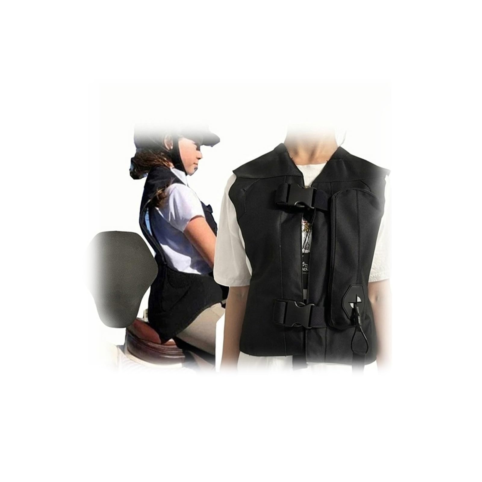 Airbag-Reitweste for Kinder Verstellbare, Automatisch/manuell Aufblasbare Reitjacke for Motorradfahrer