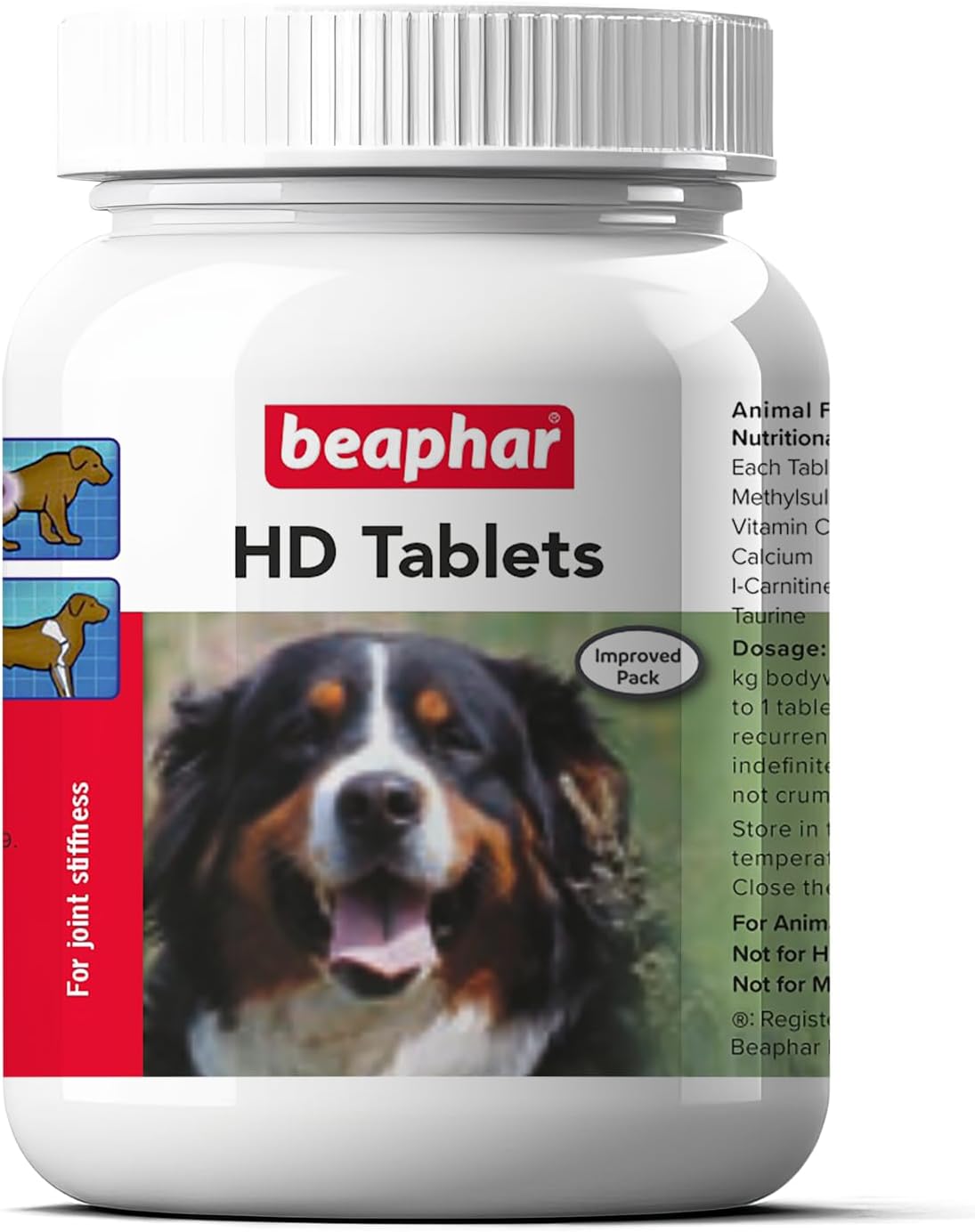 Beaphar HD Tablet Dog Joint Supplement for Hip Dysplasia & Joint Problems - 60 Tablets