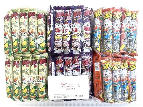 やおきん うまい棒 【3種類90本】 各30本 計90本 ウェットティッシュ付(アルコールタイプ) (3種類90本【A】コーンポタージュ・めんたい・サラミ)