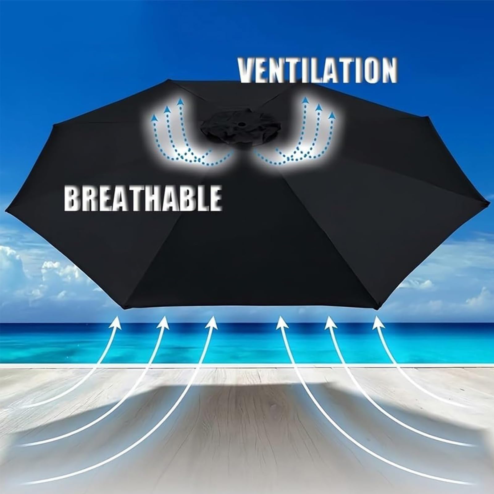 Cubierta de repuesto para sombrilla cuadrada de 3 m y 2,5 m, resistente a los rayos UV, para jardín, piscina, mercado, tela verde (250 x 250 cm)