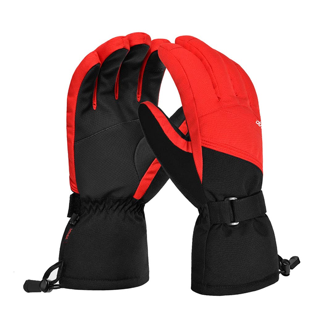 Guantes de esquí de invierno, cálidos, resistentes al frío, resistentes al viento, para hombres y mujeres, diseño integrado, además de forro de terciopelo para mayor comodidad