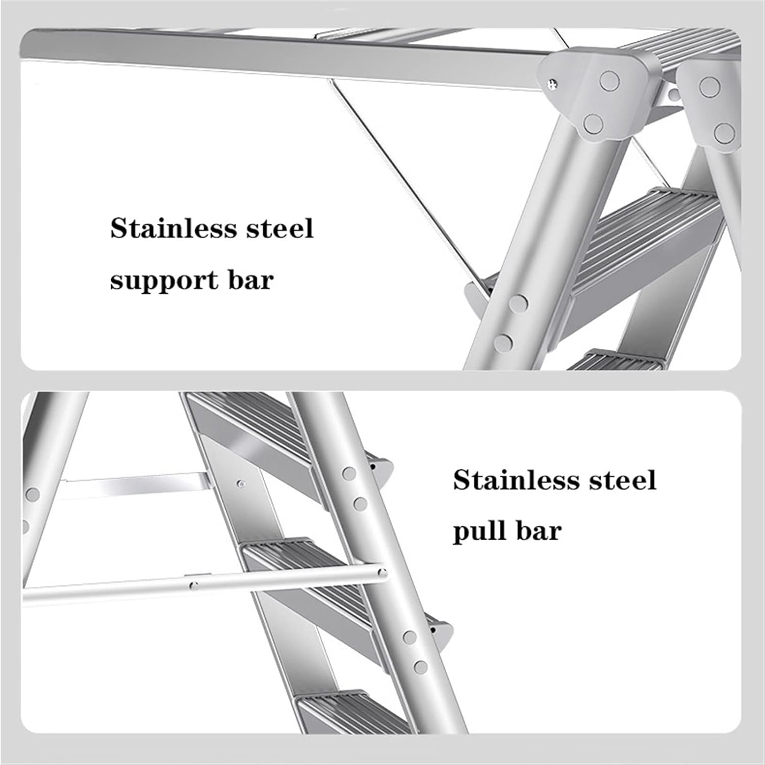 Folding Clothes Hanger Clothes Drying Rack for Laundry, Aluminum Alloy Ladder Drying Rack, Multifunctional Foldable Laundry Rack Stand for Easy Storage, Space Saving,Gold