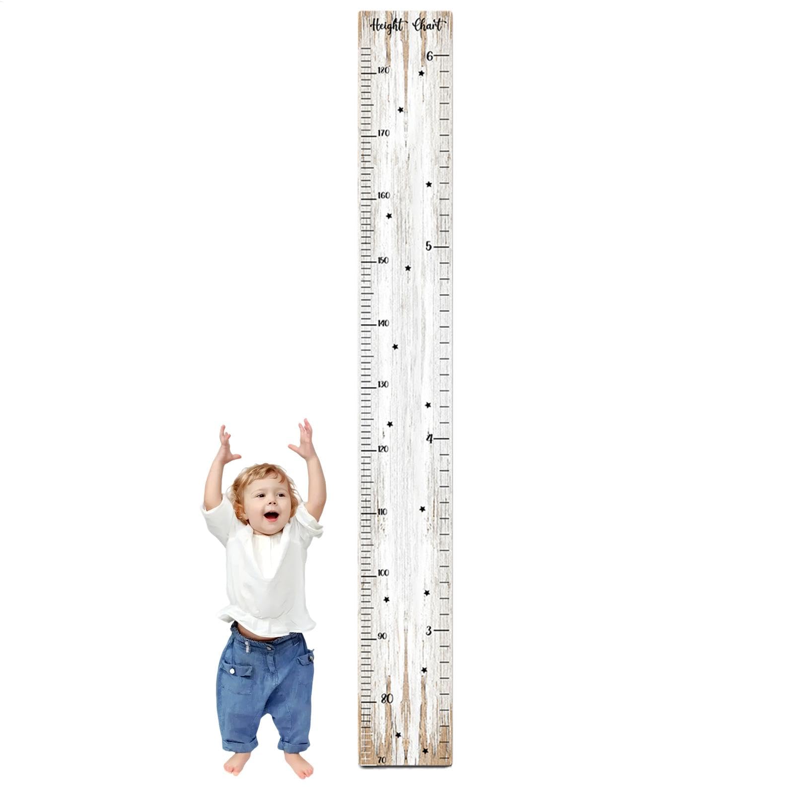 Wooden Height Chart, Home Wall Measurement Ruler for Height | Cartoon Children Room Growth Chart Height Ruler for Home, Living Room, Nursery