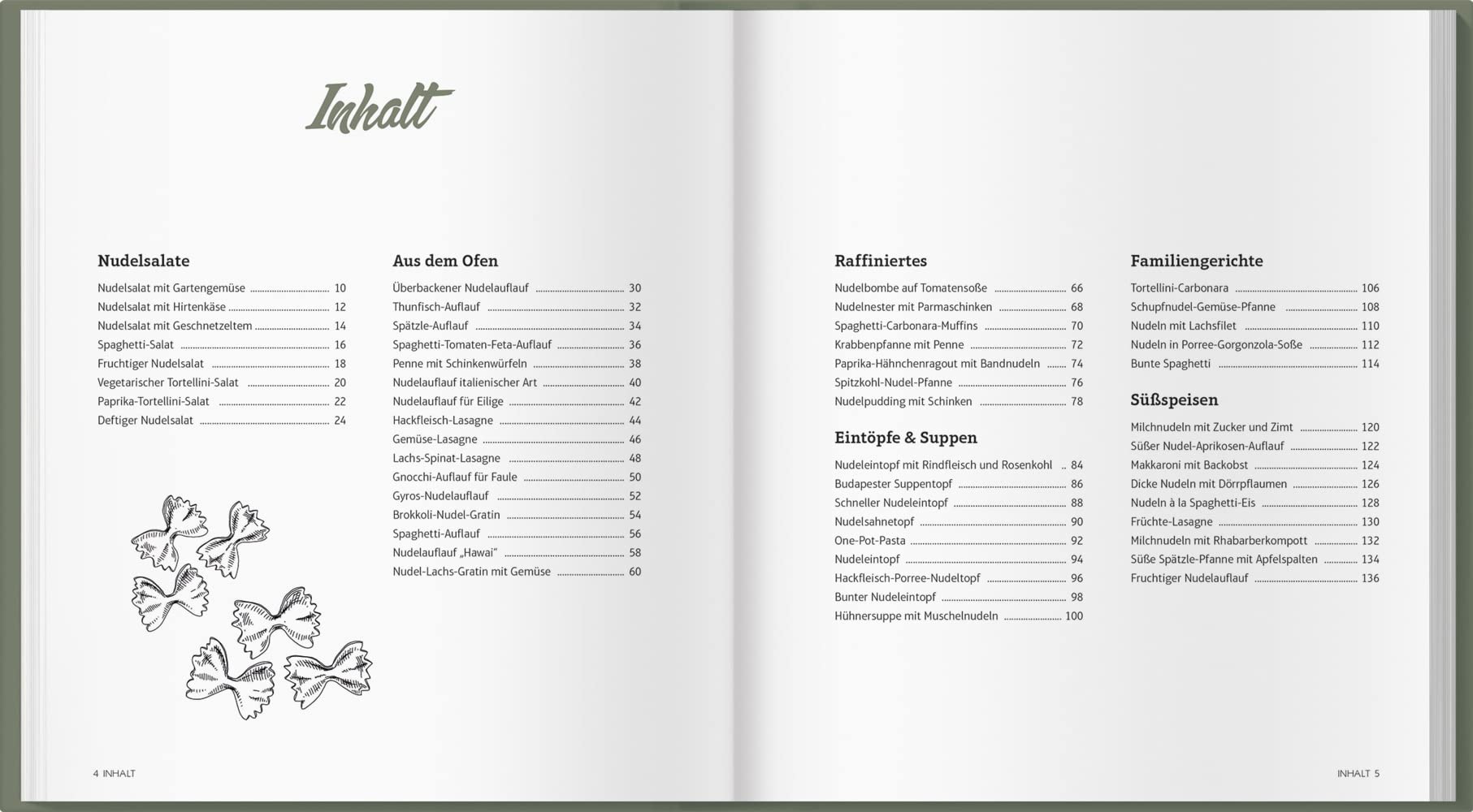 Nudelgerichte aus der Landfrauen-Küche: Erprobte Rezepte für garantiertes Gelingen. Leckeres mit Nudeln: Aufläufe, Eintöpfe & Suppen, Fisch, Fleisch & Vegetarisches, Salate & süße Desserts