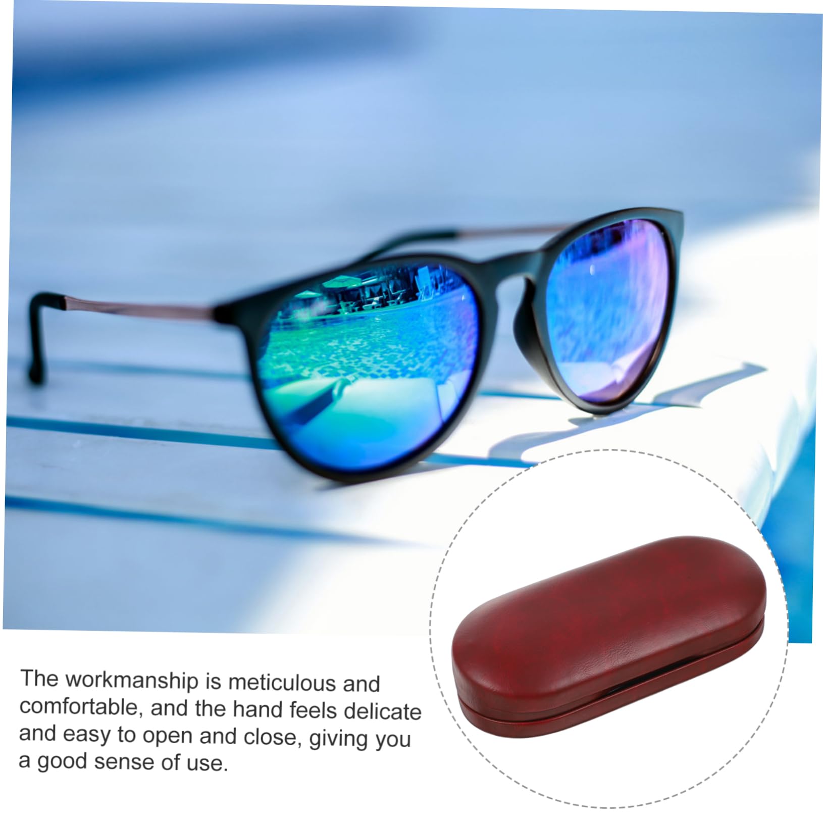 SHERCHPRY 3 Sätze Brillenetui Brillenbehälter Fall Brillentrage-Organizer Gläser Bequemer Gehäuse Mit Brillen Brillenbeutel Tragbare Glasvitrine Brillenhalter Feines Vlies Rot