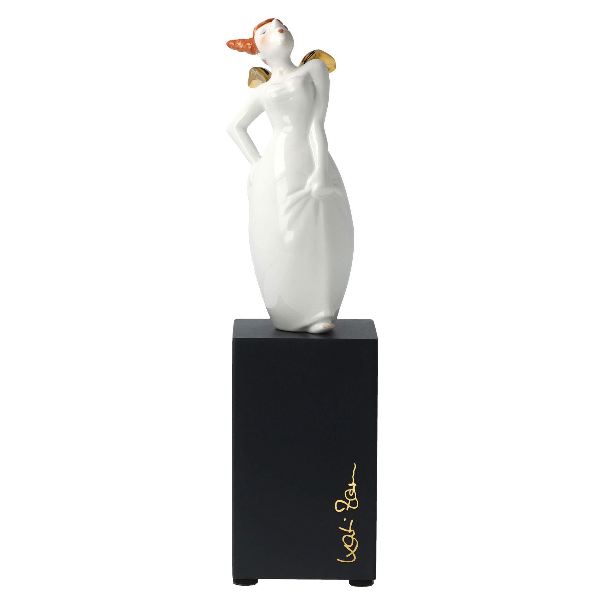 Cadeau idéal en porcelaine multicolore de 23.5 cm pour pendaison de crémaillère