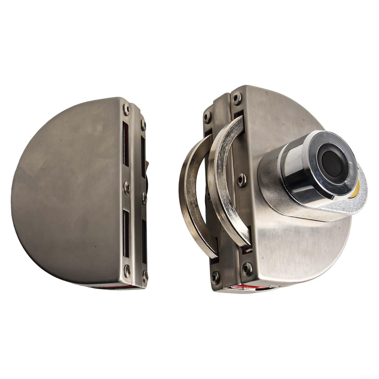 Cerradura de puerta de vidrio con huella dactilar Pestillo electrónico de una sola puerta Cerradura de acero inoxidable Entrada sin llave Seguridad de oficina Sistema de control biométrico Toque para