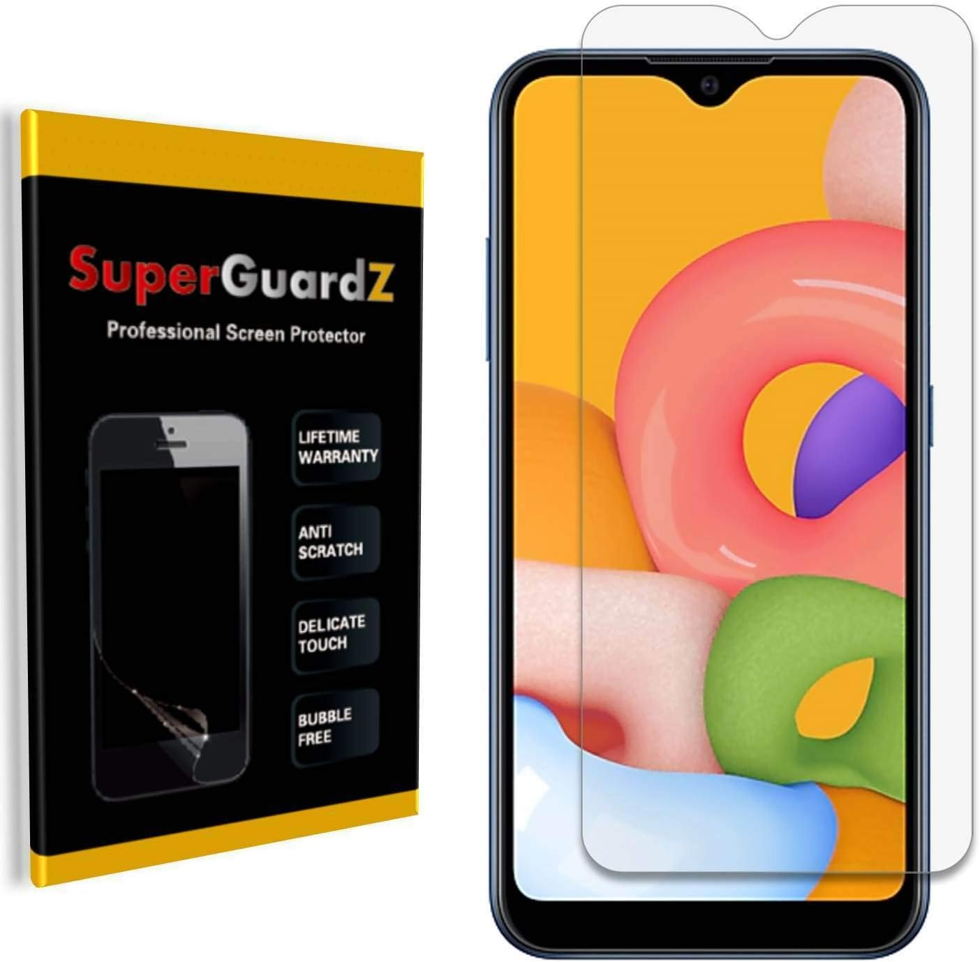 [8-Pack] for Samsung Galaxy A01 Screen Protector, SuperGuardZ, Ultra Clear, Anti-Scratch, Anti-Bubble [Lifetime Replacement]