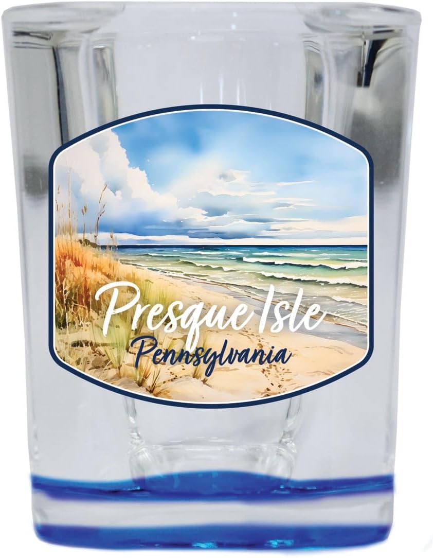 Vaso Tequilero Souvenir Presque Isle Pennsylvania 2 oz Pack de 2