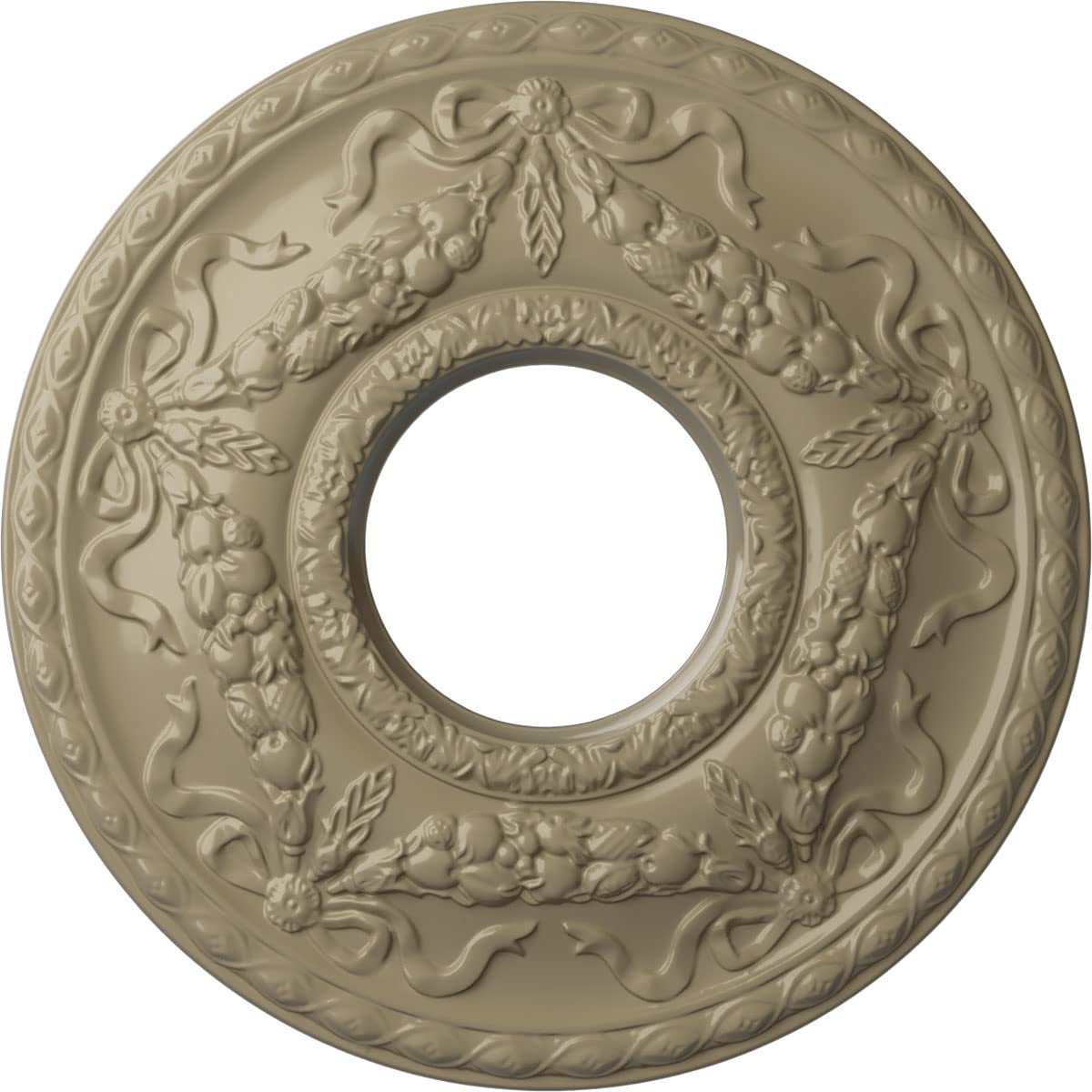 Médaillon plafond Hurley Cm26huacs cuivre 22 1/8 OD rosace pour canopée 7 1/4