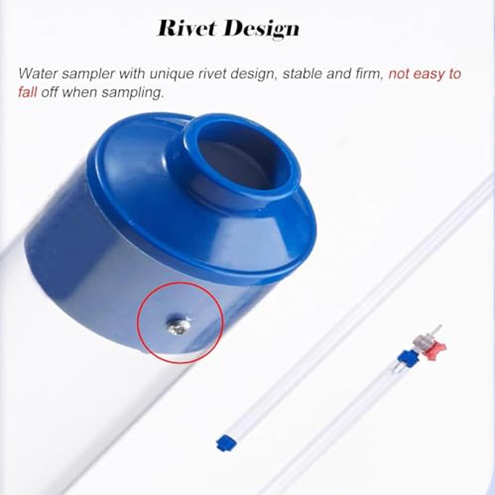 Tubo de muestra de agua de PVC ajustable de 0,25 l/0,5 l/1 l, kit de muestreo líquido para pruebas de agua de pozo profundo, ríos y lagos