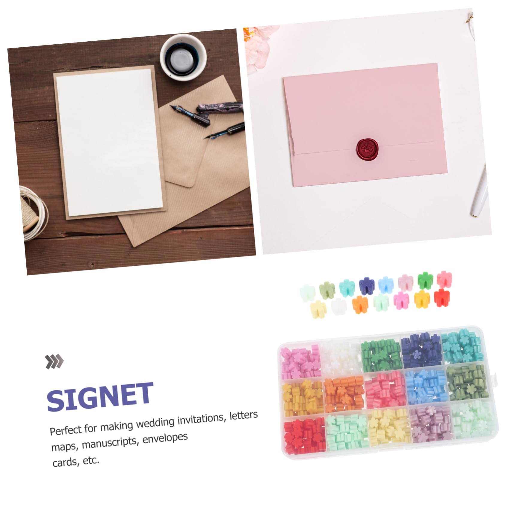 Gadpiparty 5 Boxen Siegel Siegelsatz Wachssiegelperlen Wachssiegelstempel Vintage Wachs für Stempelsiegel weißes Wachssiegel Siegelwachs Wachsperlen für Hochzeitseinladungen