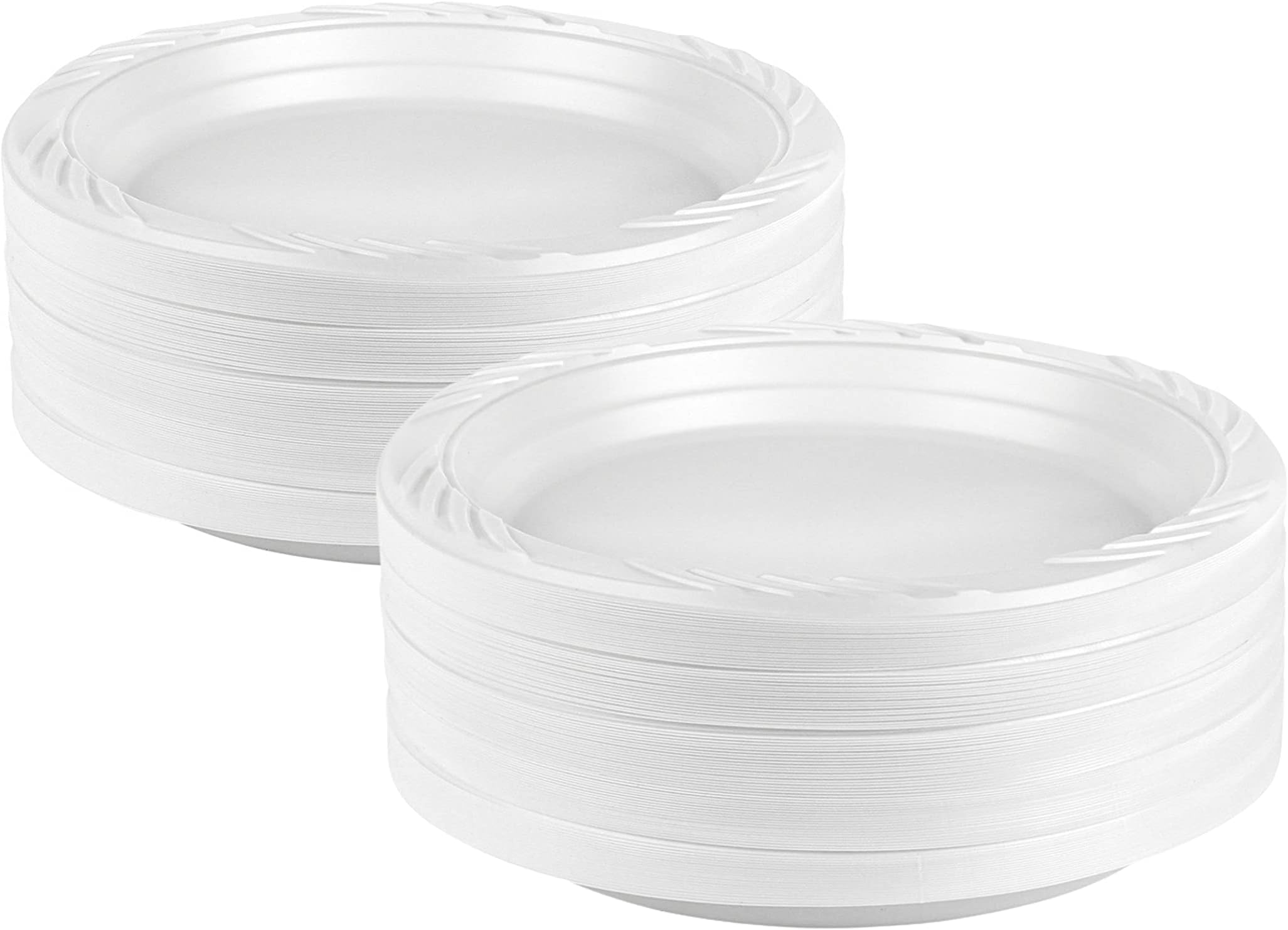 Bluesky Cuisine Black Round Plastic Plates 6" (Pack of