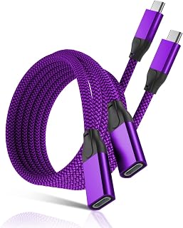 Basesailor USB C Extension Cable 0.66FT,USB-C 3.1 Type C Female to USBC Male Extender Cord,Thunderbolt 3 Cable Adapter for Nintendo Switch,MacBook Pro,Mac Air,Dell XPS,Microsoft Surface 3,GoPro X