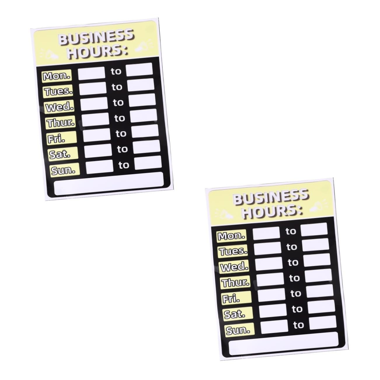 NUOBESTY 2pcs and Anti-fading Signs Door Hours Sign Letters Stickers Hotel Open Signs Grand Opening Banner Writable Opening Signs Labels Store Opening Signs Decal Signage Pvc