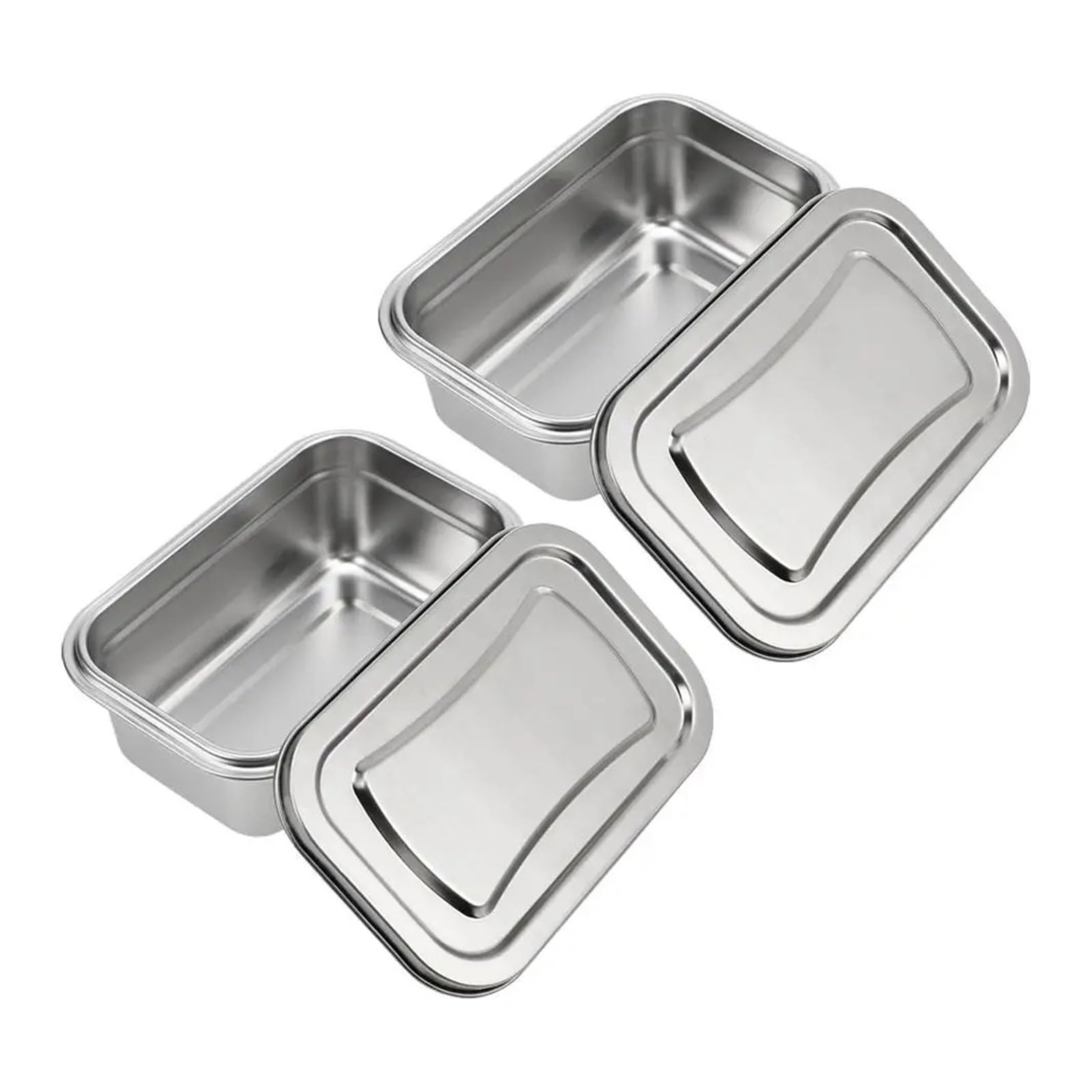 6 Stück Eiscreme-Box, 720 ml, Edelstahl-Lebensmittelboxen Für Küche | Zur Aufbewahrung im Gefrierschrank, selbstgemachter Eisbehälter, luftdicht verschließbare Frischebox