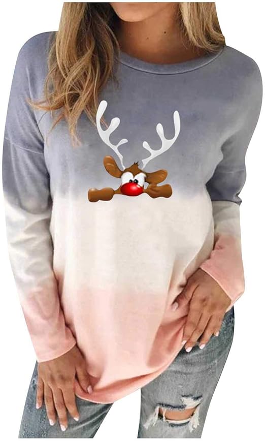 Weihnachtspullover Damen Mit Schneemann-Motiv - Gemütlicher Winterpulli Für Festtage