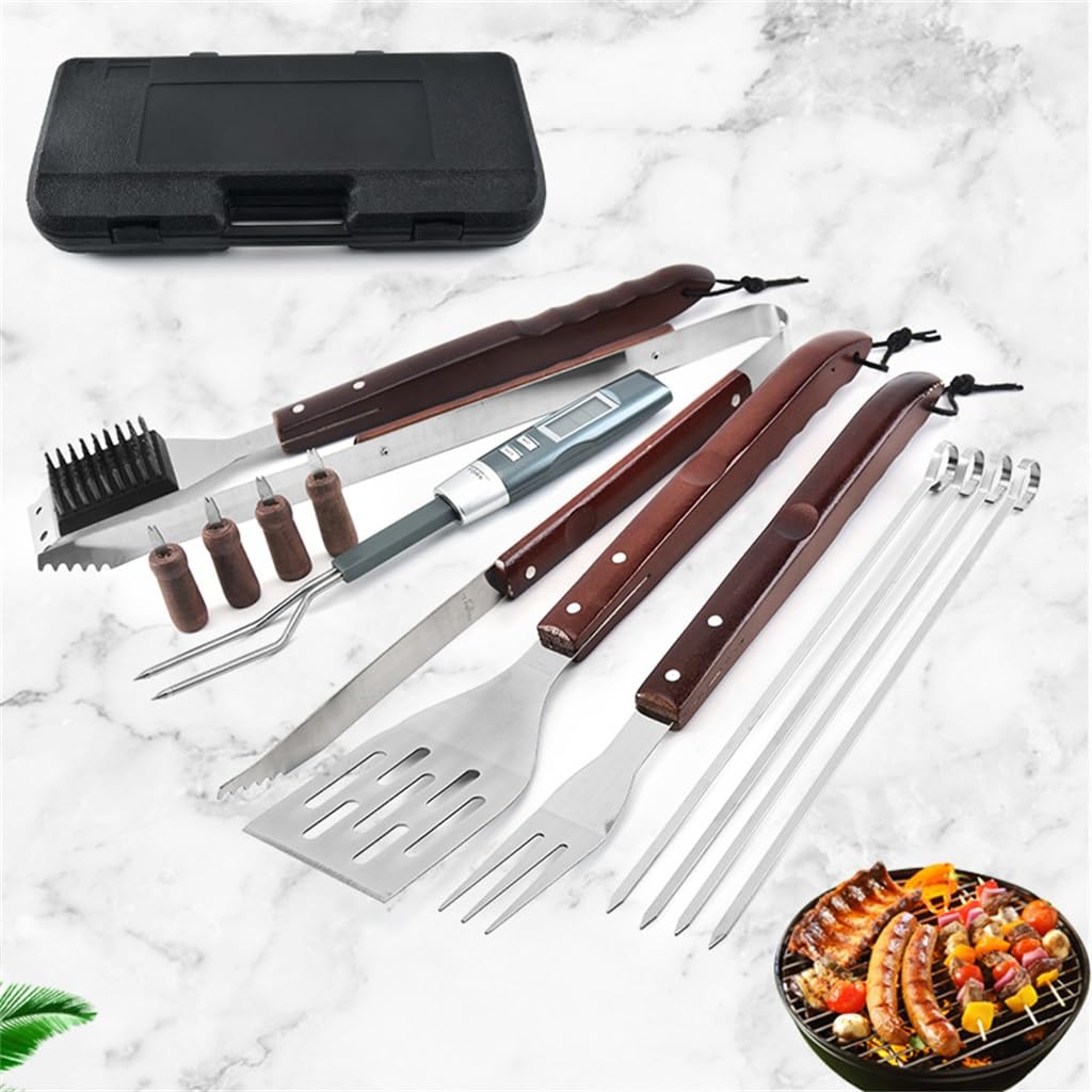 13 Piece Rubber Box Grill Set Outdoor Multifunctional Barbecue Tool Set