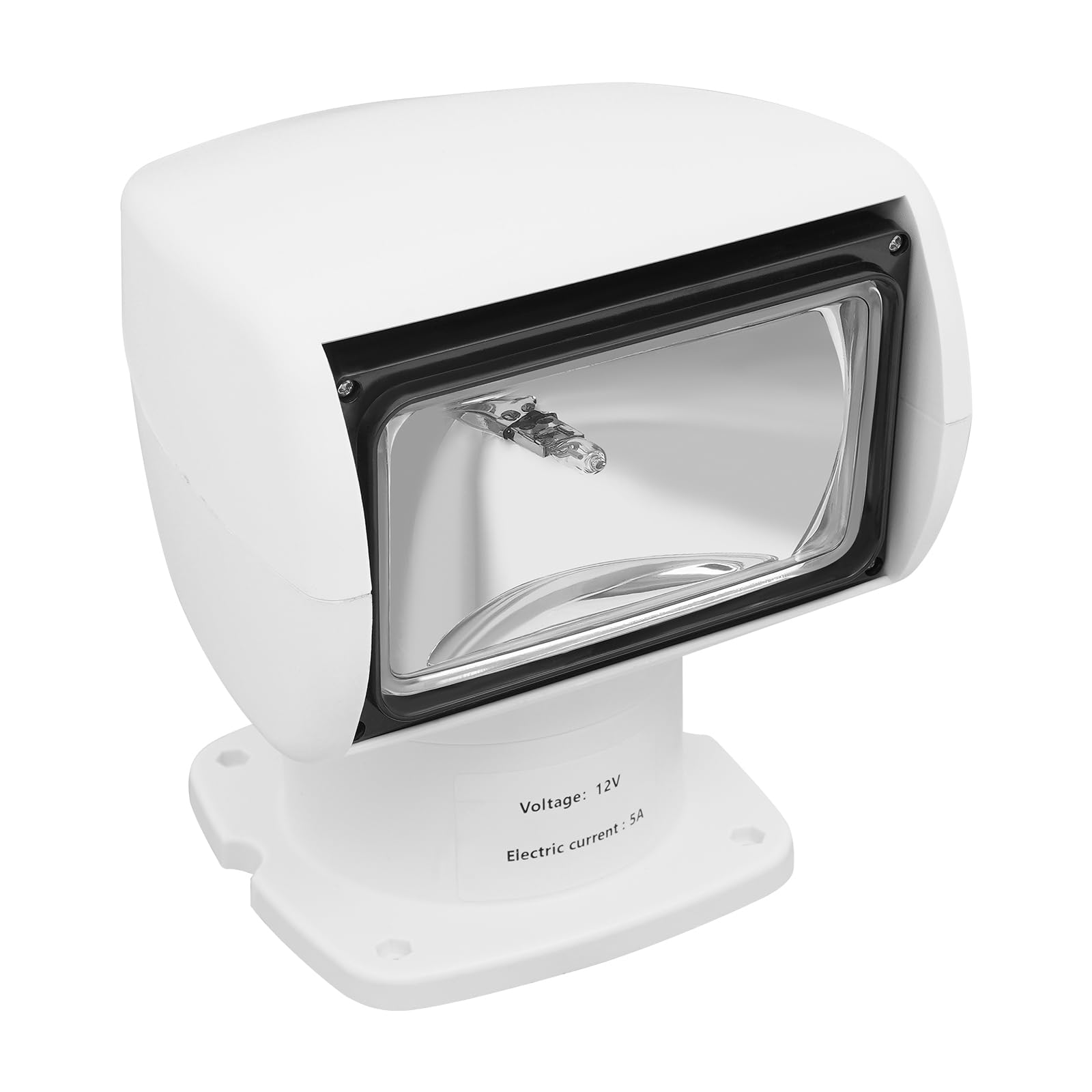 Foco de búsqueda teledirigido de 12 V, giratorio 320°, inclinación de 75°, faro de trabajo LED de 100 W, cable de 4,5 m, IP66 resistente al agua, faro para barco, 4300 K máximo, distancia de