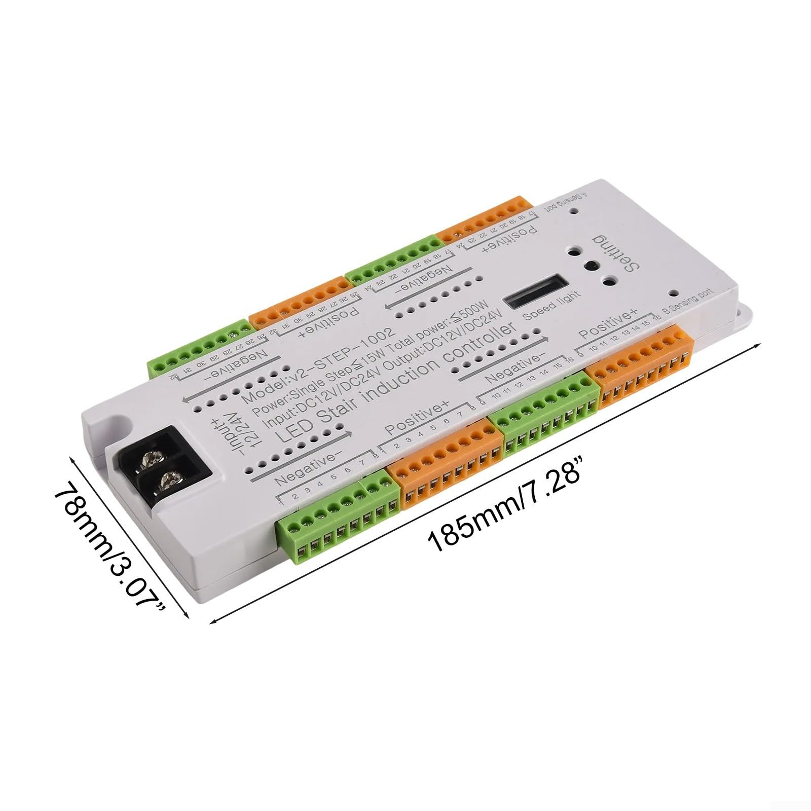automatique lumière marche capteur mouvement 32 étapes contrôleur programmable éclairage escalier intérieur DC24V(Controller set)