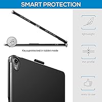 Vista 6 de Funda con teclado giratorio de 360 grados para iPad Pro de 11 pulgadas (M5/M4) 2025/2024 con trackpad giratorio inalámbrico con retroiluminación