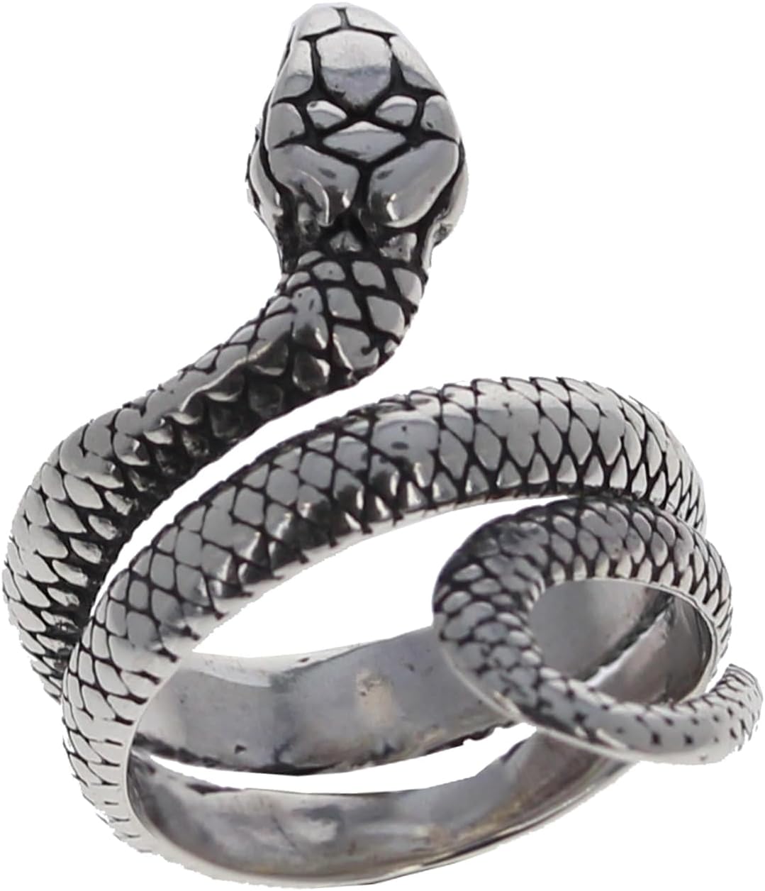 Silver Snake Ring, Sterling Silver, Wrap Around Ring, Gothic Jewelry, Snake Jewelry, Animal Jewelry, Alternative Fashion, Serpent Ring