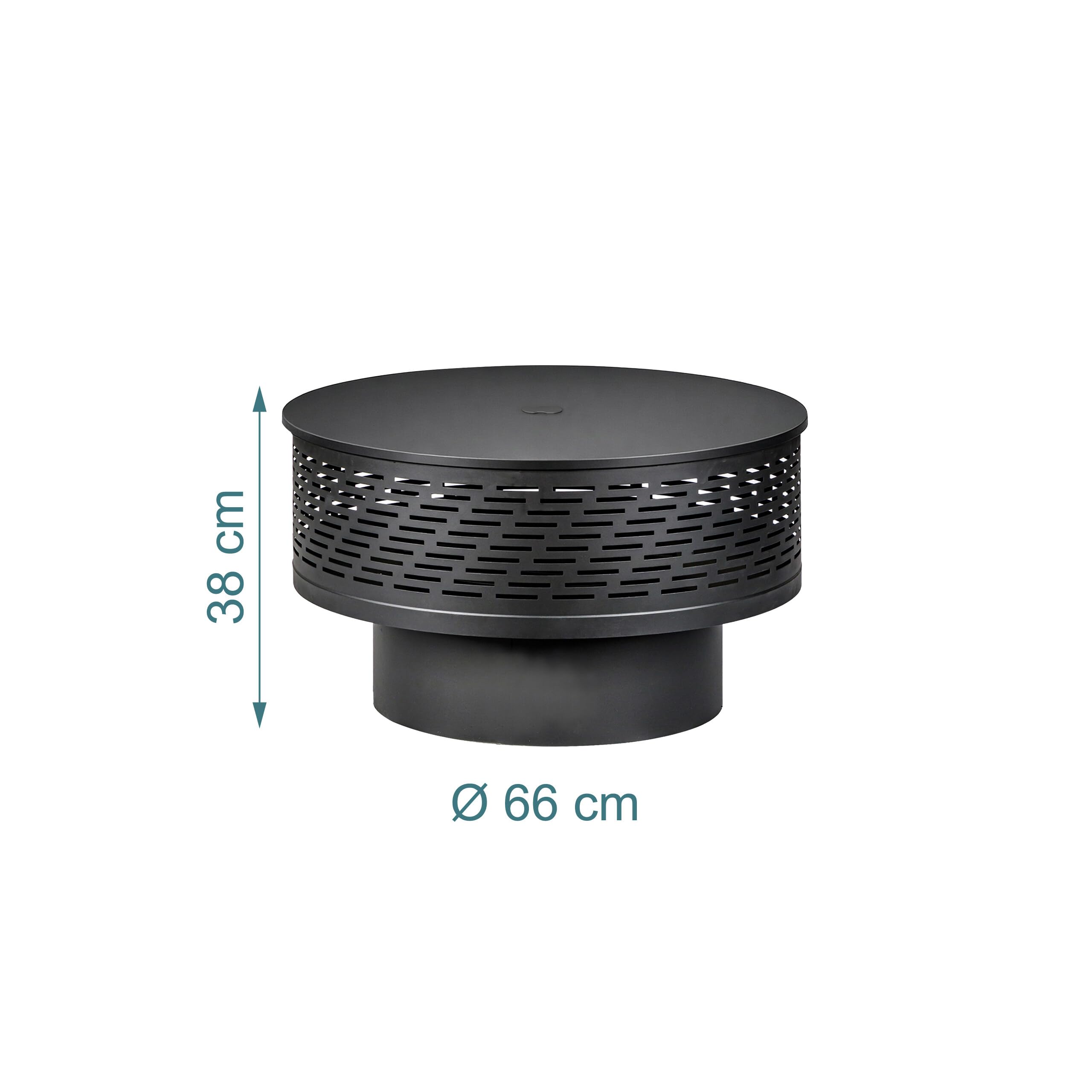 Relaxdays braciere Ø 66 cm, con griglia, Coperchio, attizzatoio e Copertura Impermeabile