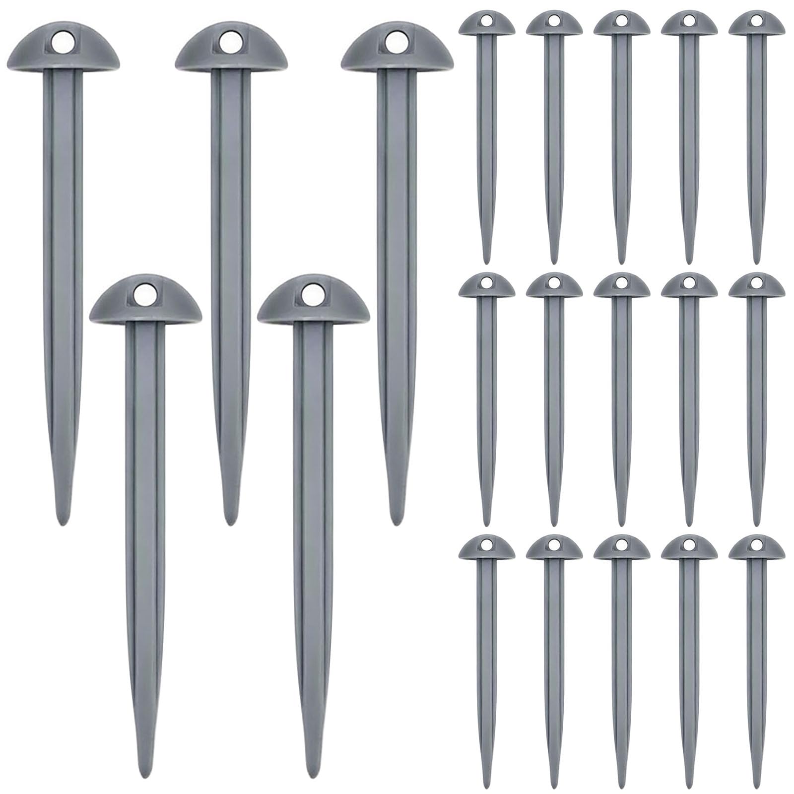KIPTVO 20Pcs 9.5cm Plastic Mushroom Groundsheet Pegs Heavy DutyKIPTVO 20Pcs 9.5cm Plastic Mushroom Groundsheet Pegs, Durable Tent Stakes Heavy Duty Camping Tent Pegs for Outdoor Lawn Fixing