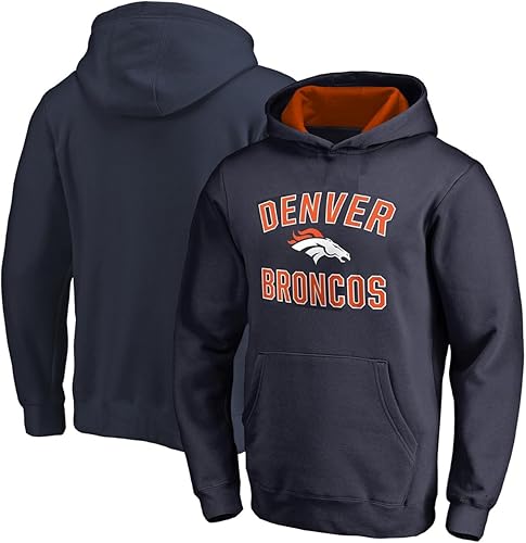 Outerstuff NFL Kids Youth 4-20 Officially Licensed City Wide Arch Logo Pullover Hoodie Sweatshirt (Size 14-16, Regular, Denver Broncos - Navy)