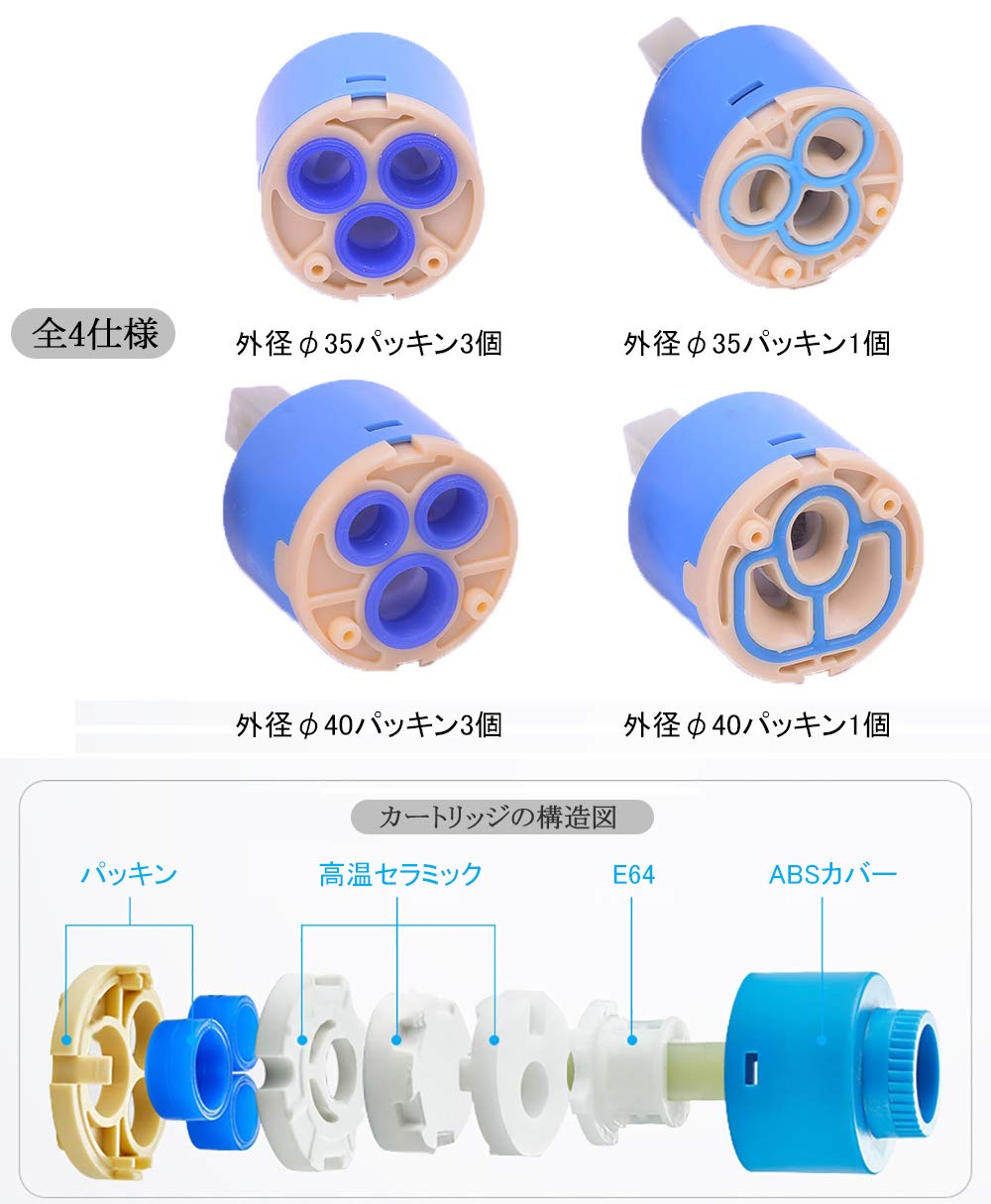 Amazon | PanPan Amore シングルレバー用カートリッジ シングルレバー 