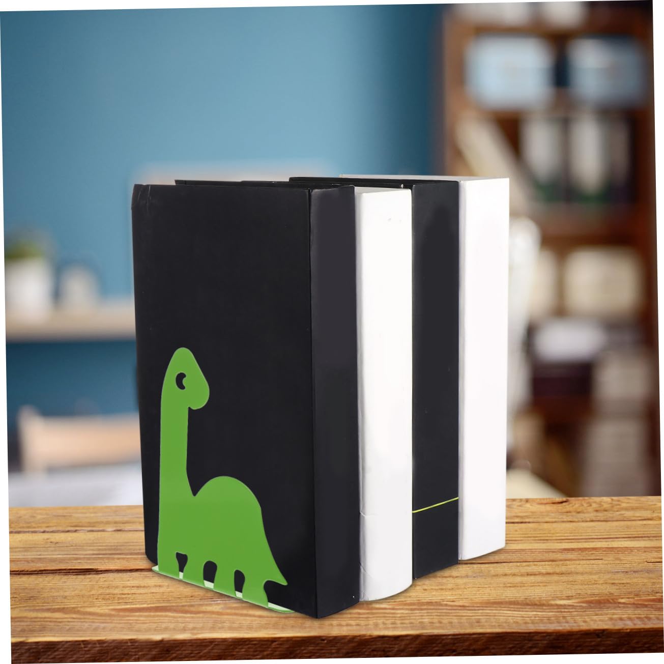 Fermalibri Metallo Robusto Da Ufficio, Supporto Fermalibri Pesante Antiscivolo, Portalibri Decorativo Per Mensole e Scrivania Set 2 Pezzi Verde