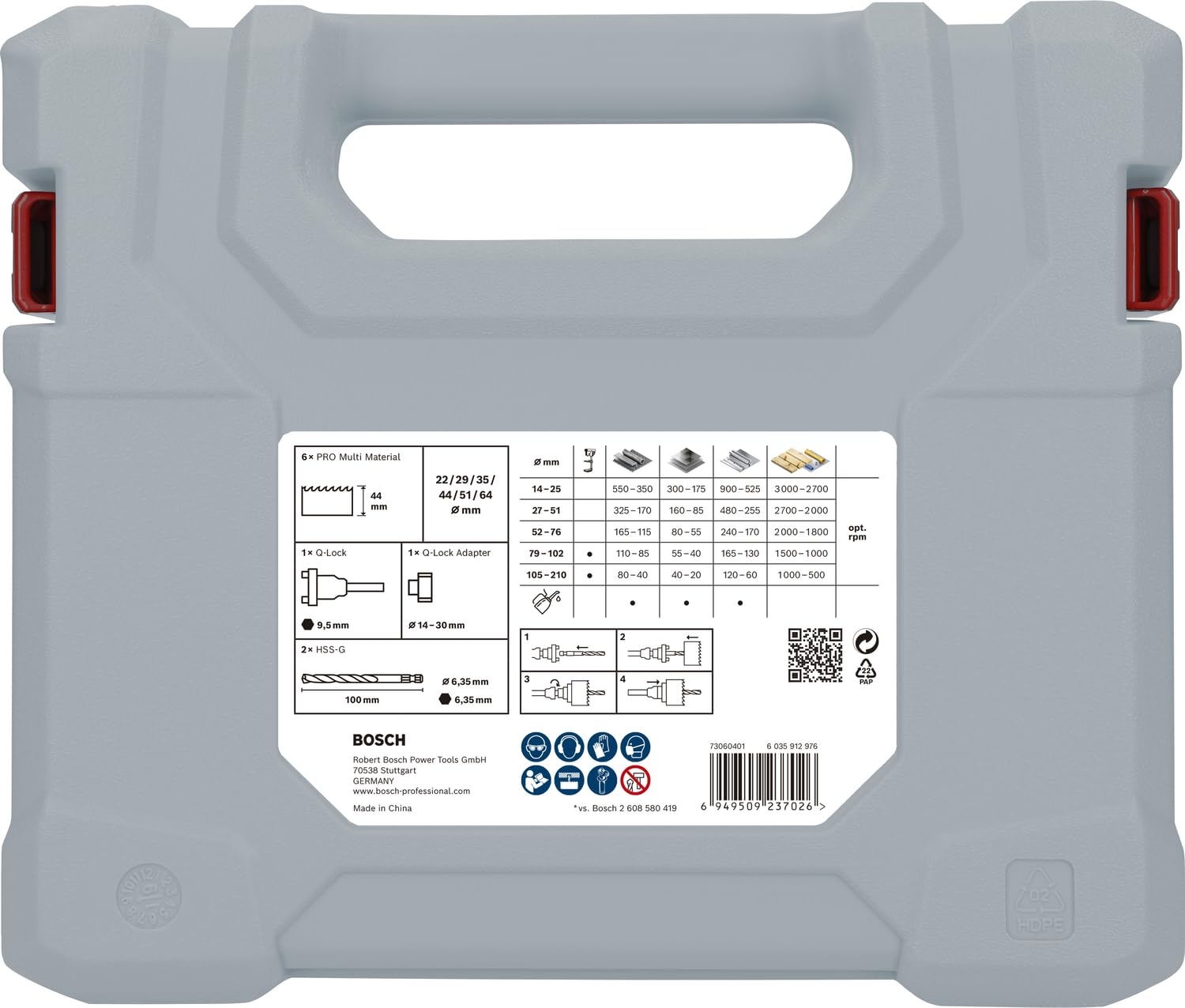 Bosch 10x Zestaw pił otwornic PRO Multi Material