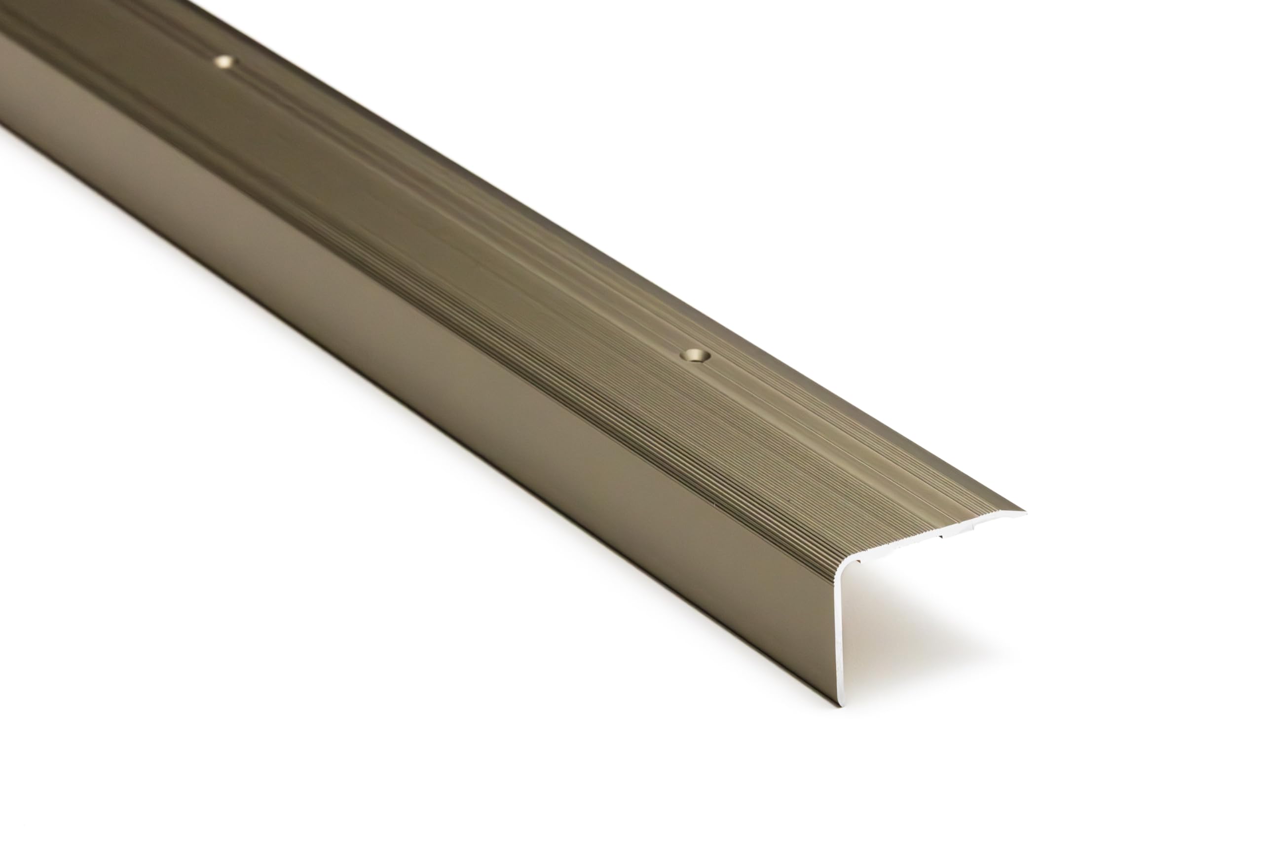 Aluminium Stair Nosing 48mm x 34mm 1.18m Anti Slip Step Edge Trim (Champagne)