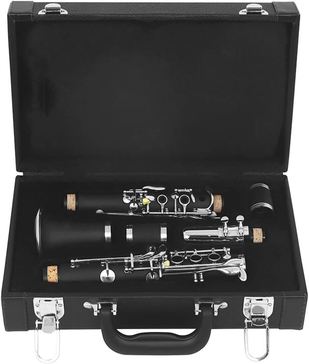 Clarinet Musical Instruments Professional Clarinet C 17 Key Woodwind Instrument Bakelite Body White Copper Keys With Case Reed Accessories(Clarinet)