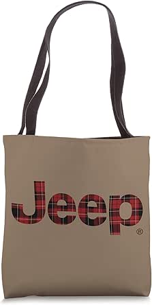Jeep Plaid Logo Tote Bag