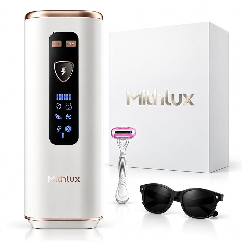 Aparelho IPL Mithlux para remoção de pelos faciais e corporais com janela de resfriamento
