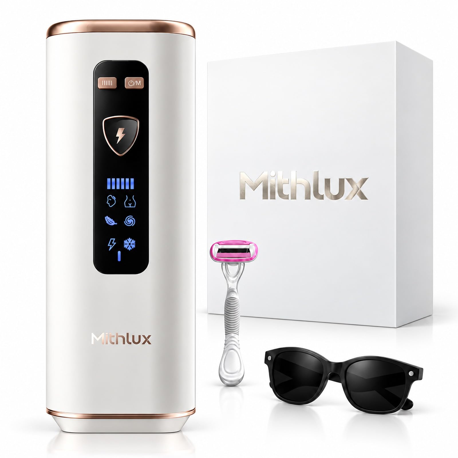 Laser Hair Removal Device for Women, Ice Cooling for Face & Body